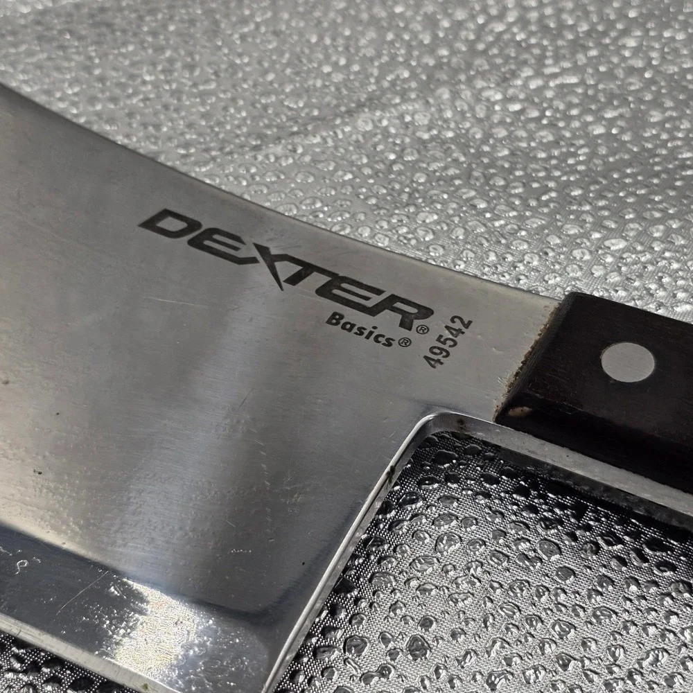Dexter Basics 49542 Meat Cleaver 7 Inch Blade Wood Handle Heavy Duty Chopper O2